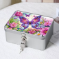Preview: Diamond Painting Metall Aufbewahrungsbox Schmetterling